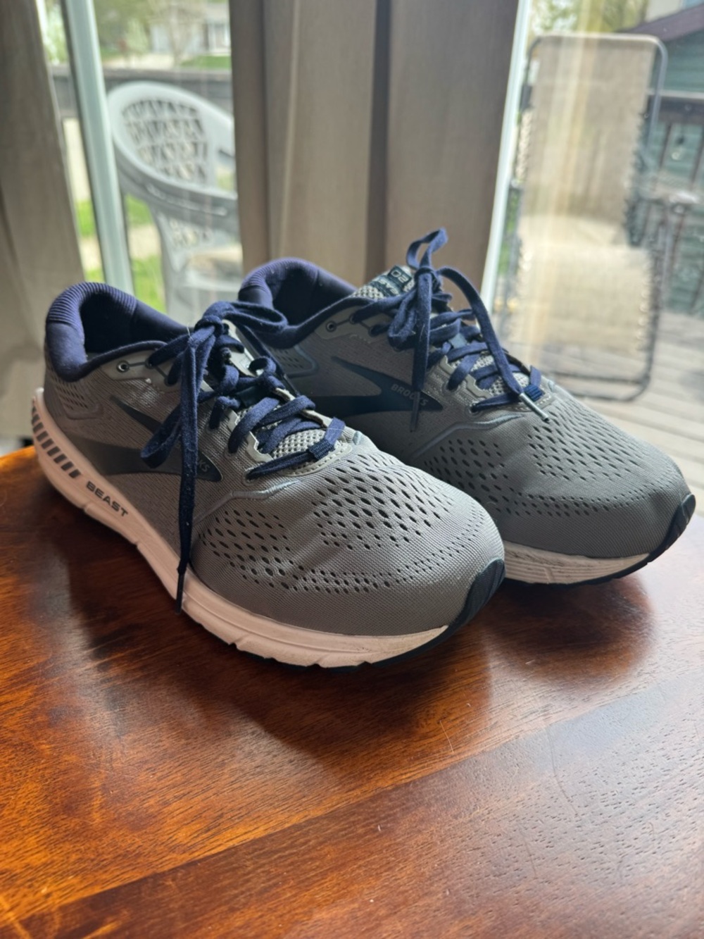 Brooks Gray and Navy Men’s Running Sneakers